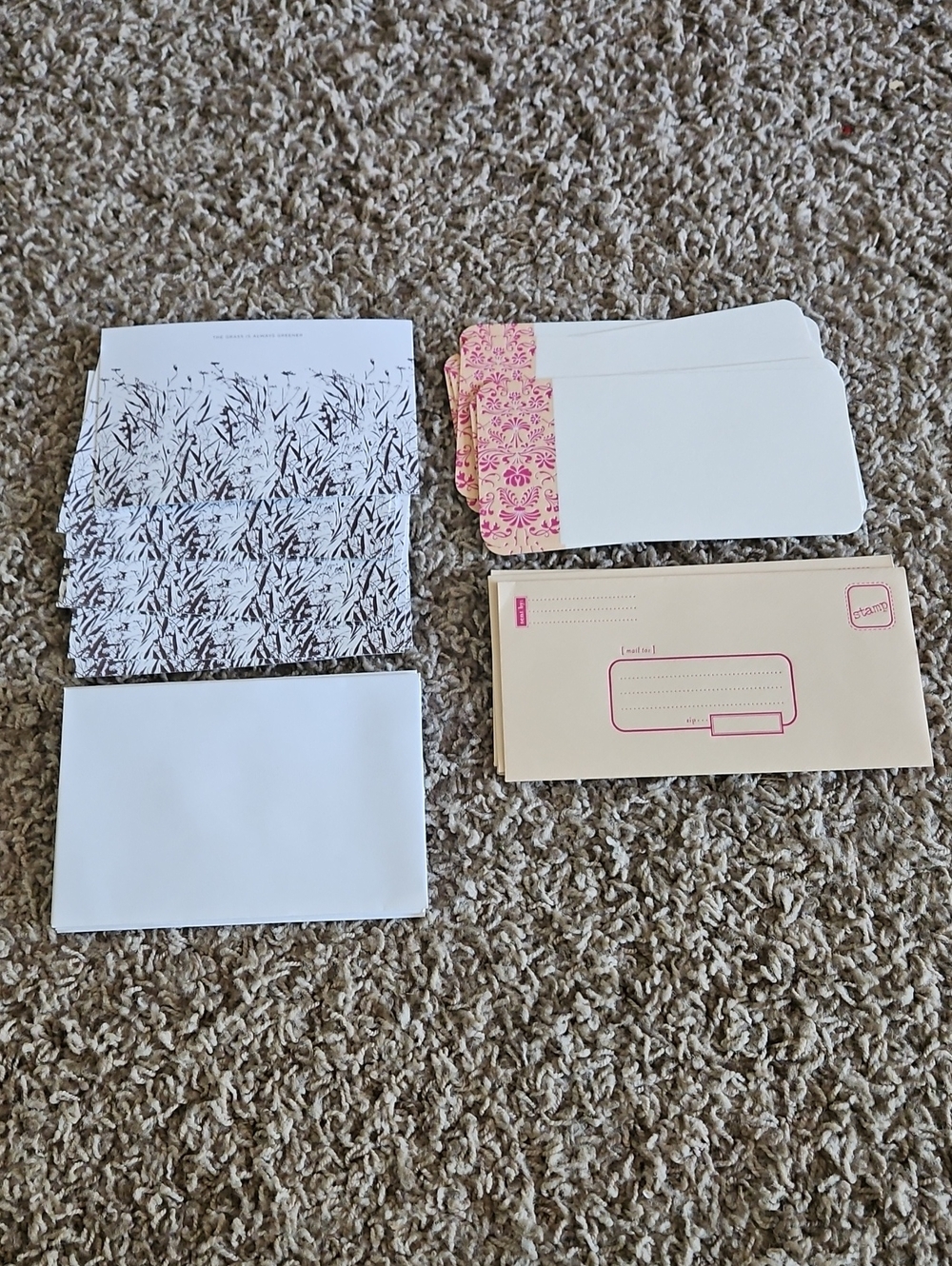 Blank Note Card Sets With Envelopes